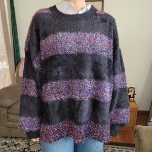 99 Jane Street Striped Tinsel Sweater Size 3X